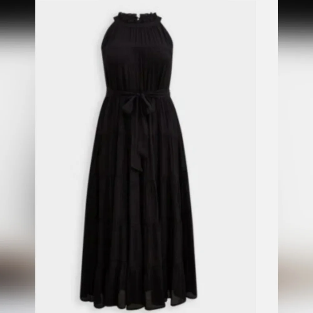 Torrid Tea Length Studio Crepe de Chine Black Dress 2 2X 18-20 - Picture 5 of 7